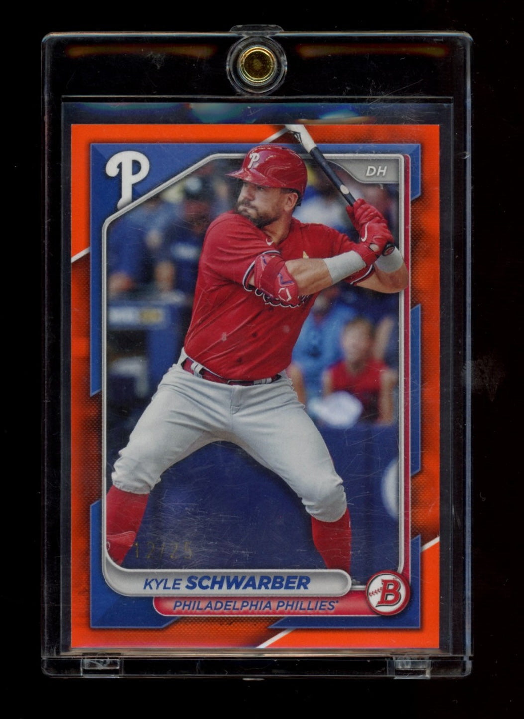 2024 Bowman #89 Kyle Schwarber Orange #/25