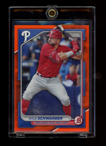 2024 Bowman #89 Kyle Schwarber Orange #/25