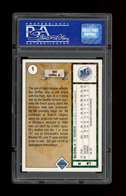 1989 Upper Deck #1 Ken Griffey Jr. Star Rookie PSA 8