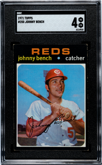 1971 Topps #250 Johnny Bench SGC 4