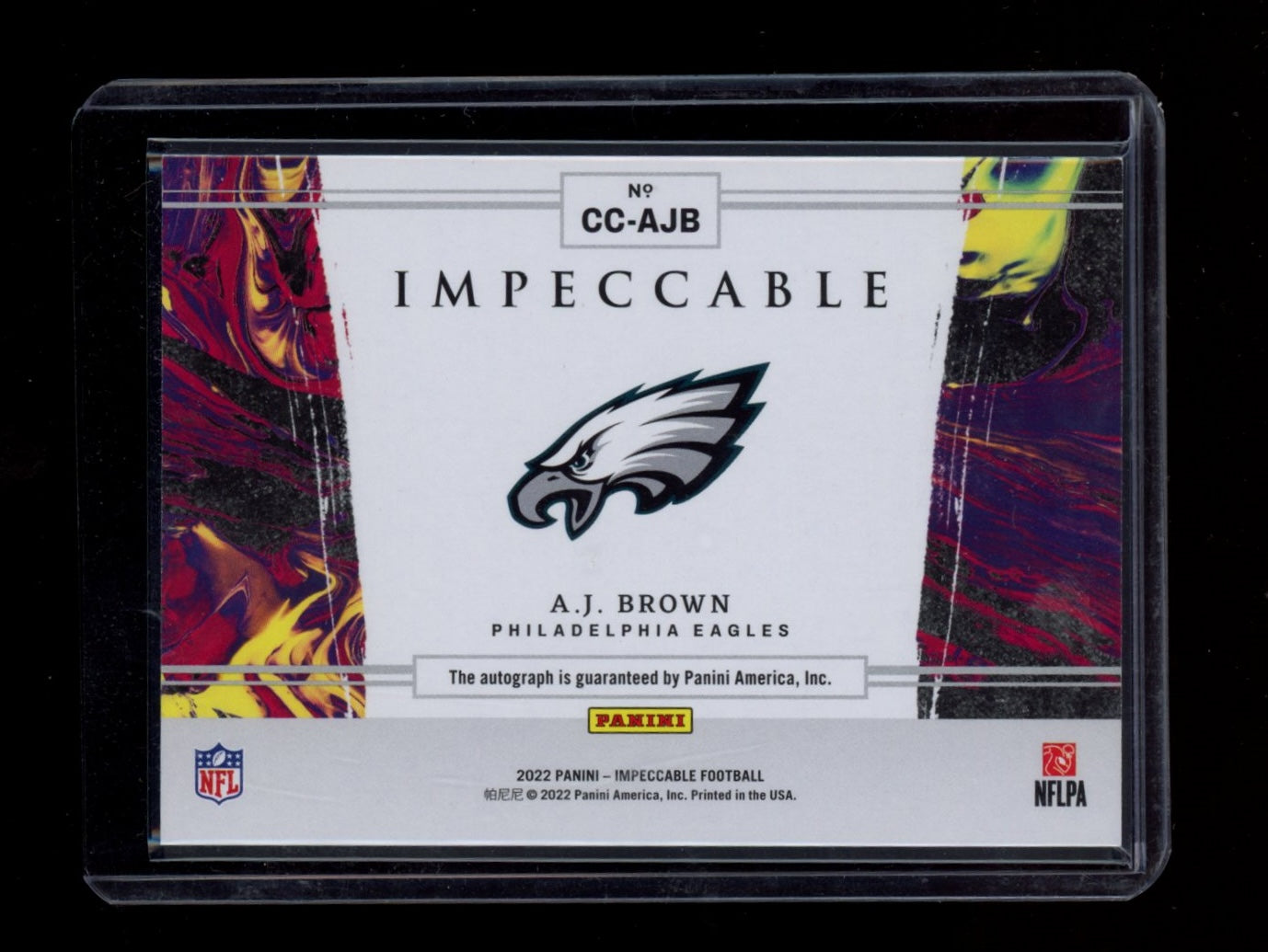 2022 Panini Impeccable #CC-AJB A.J. Brown Canvas Creations Gold #/49
