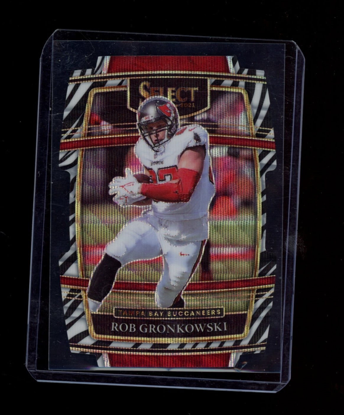 2021 Panini Select #32 Rob Gronkowski Zebra Prizm