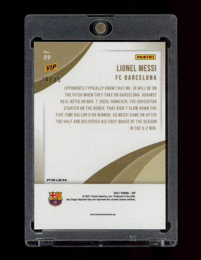 2022 Panini National VIP Party #59 Lionel Messi Green Camo #/25