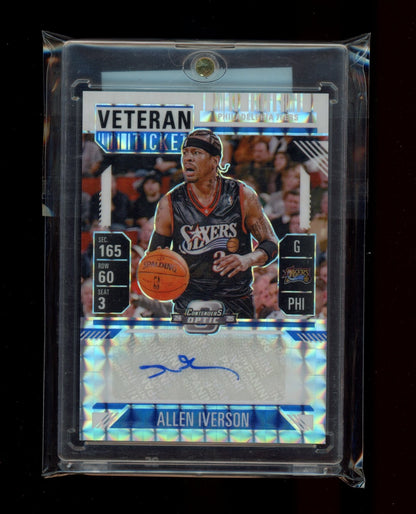 2024-25 Panini Mosaic #VT-IVE Allen Iverson Veteran Ticket White #/25