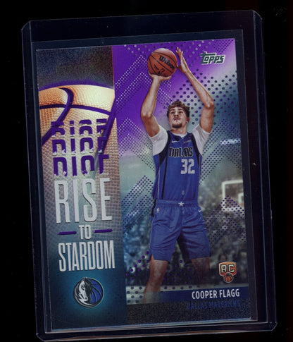 2025-26 Topps #RTS-1 Cooper Flagg Rise to Stardom Purple Rainbow #/250