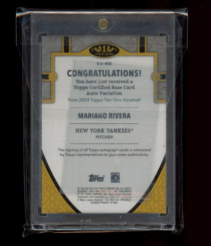 2024 Topps Tier One #BA-MRb Mariano Rivera Autographs #/10