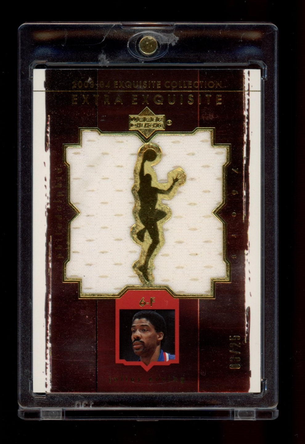 2003-04 Upper Deck Exquisite #EE2-JE Julius Erving Extra Exquisite #/25