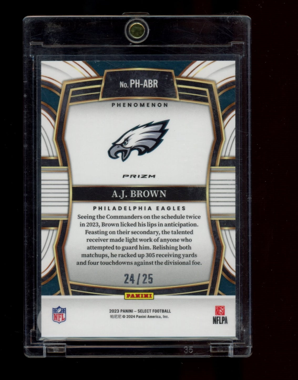 2023 Panini Select #PH-ABR A.J. Brown Phenomenon Tie-Dye Prizm #/25