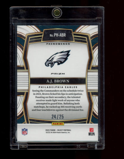 2023 Panini Select #PH-ABR A.J. Brown Phenomenon Tie-Dye Prizm #/25
