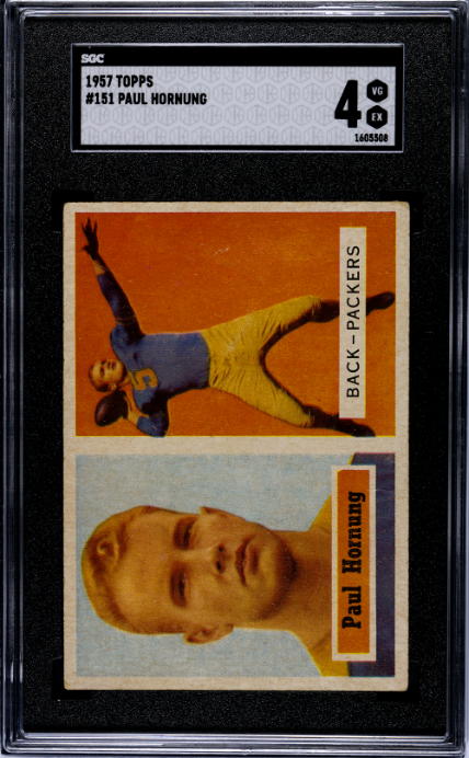 1957 Topps #151 Paul Hornung SGC 4