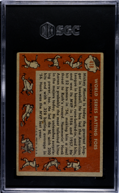 1958 Topps #418 W.S. Batting Foes SGC 2.5