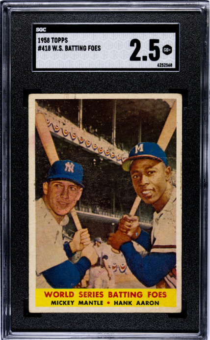 1958 Topps #418 W.S. Batting Foes SGC 2.5