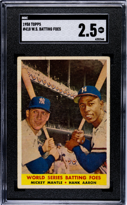 1958 Topps #418 W.S. Batting Foes SGC 2.5