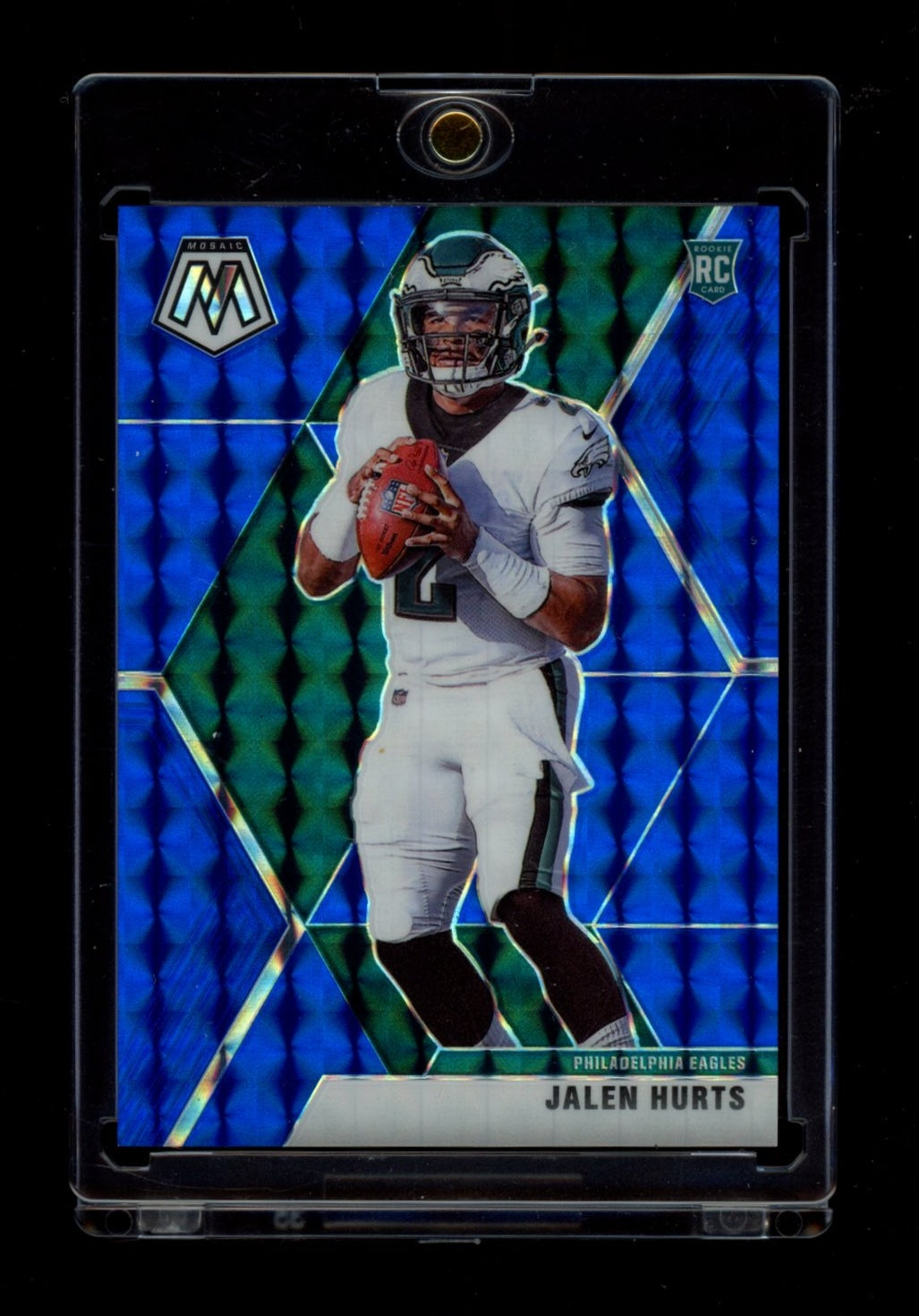 2020 Panini Mosaic #222 Jalen Hurts Prizm Blue #/99