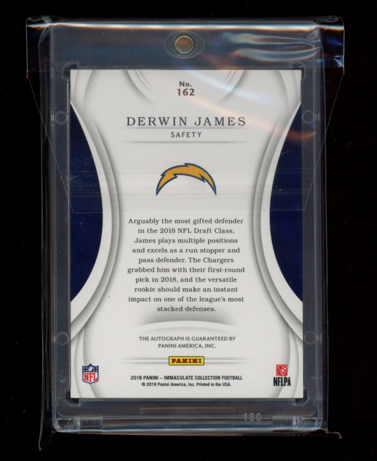 2018 Panini Immaculate Collection #162 Derwin James Gold #/25
