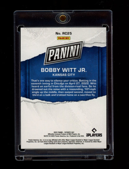 2022 Panini Father's Day #RC25 Bobby Witt Jr. Rookies Gold #/10