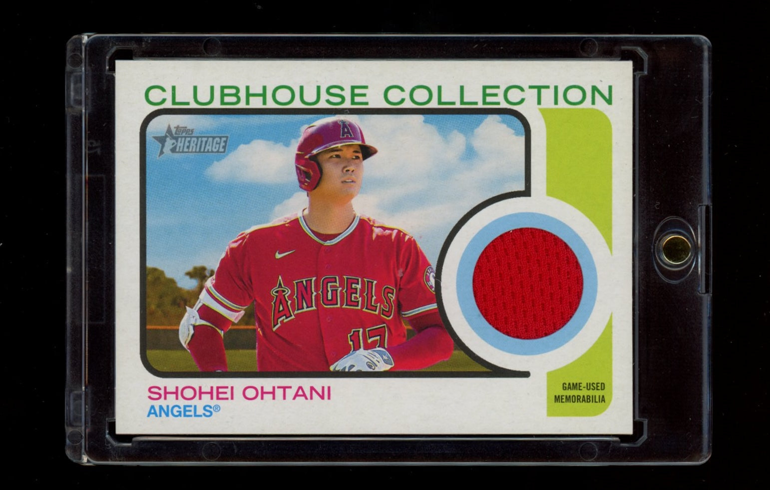 2022 Topps Heritage #CCR-SO Shohei Ohtani Clubhouse Collection Relics