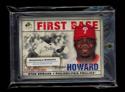 2008 SP Legendary Cuts #15 Ryan Howard Memorable Moments #/1