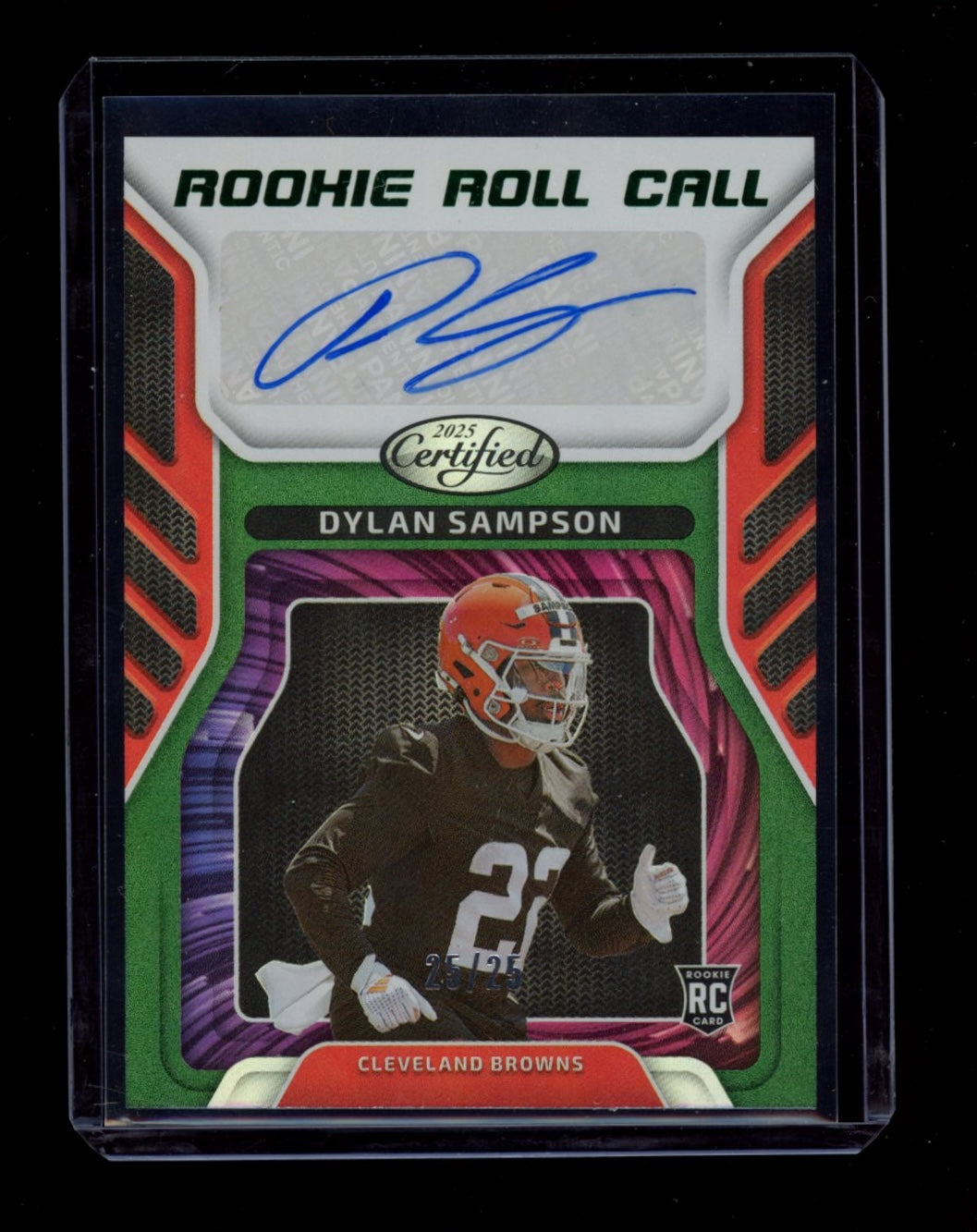 2025 Panini Certified #RRC-DYS Dylan Sampson Roll Call Sig Mirror Green #/25