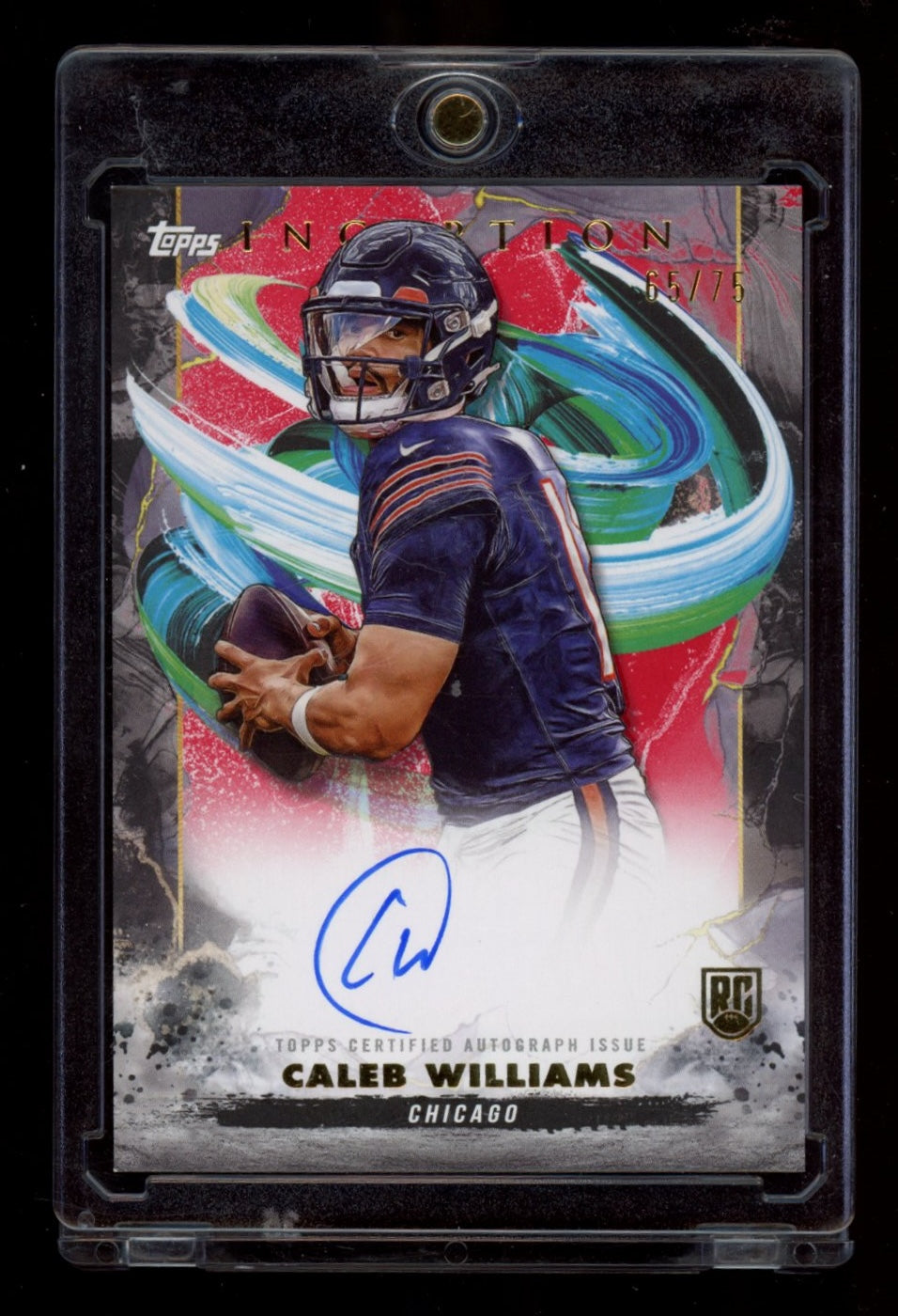 2024 Topps Inception #RA-CW Caleb Williams Rookie Autographs Red #/75