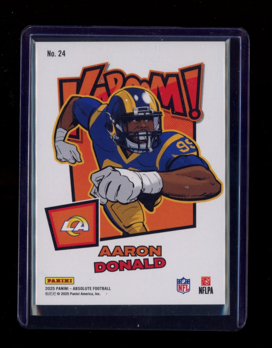 2025 Panini Absolute #24 Aaron Donald Kaboom! Horizontal