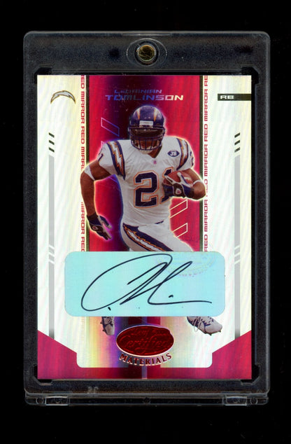 2004 Leaf Certified Mat #102 LaDainian Tomlinson Mirror Red Sig #/60