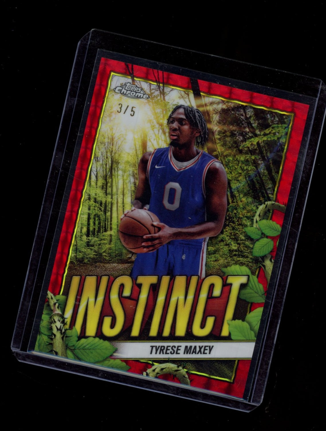 2024-25 Topps Chrome #INS-21 Tyrese Maxey Instinct Green Refractor #/99
