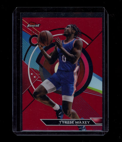 2023-24 Finest #38 Tyrese Maxey Red Refractors #/5