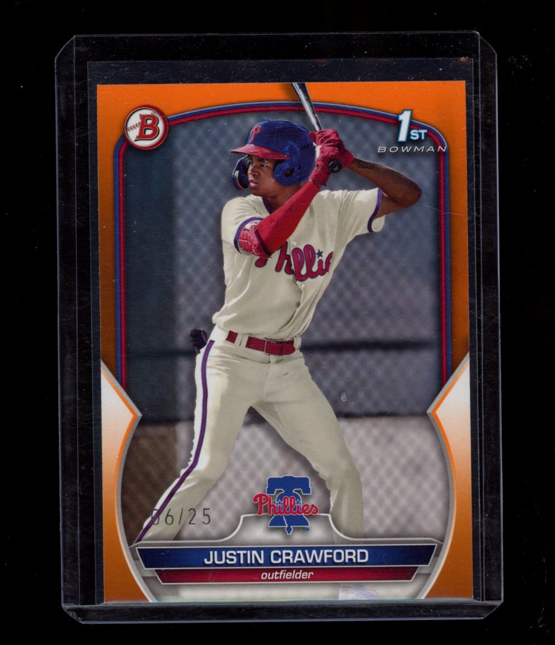 2023 Bowman #BP-3 Justin Crawford Prospects Orange #/25