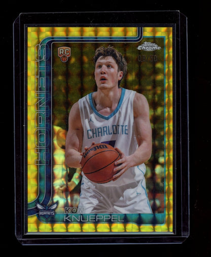 2025-26 Topps Chrome #254 Kon Knueppel Gold Geometric Refractor #/50