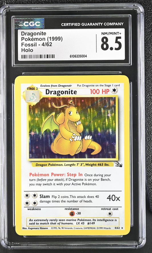 1999 Fossil #4/62 Dragonite CGC 8.5