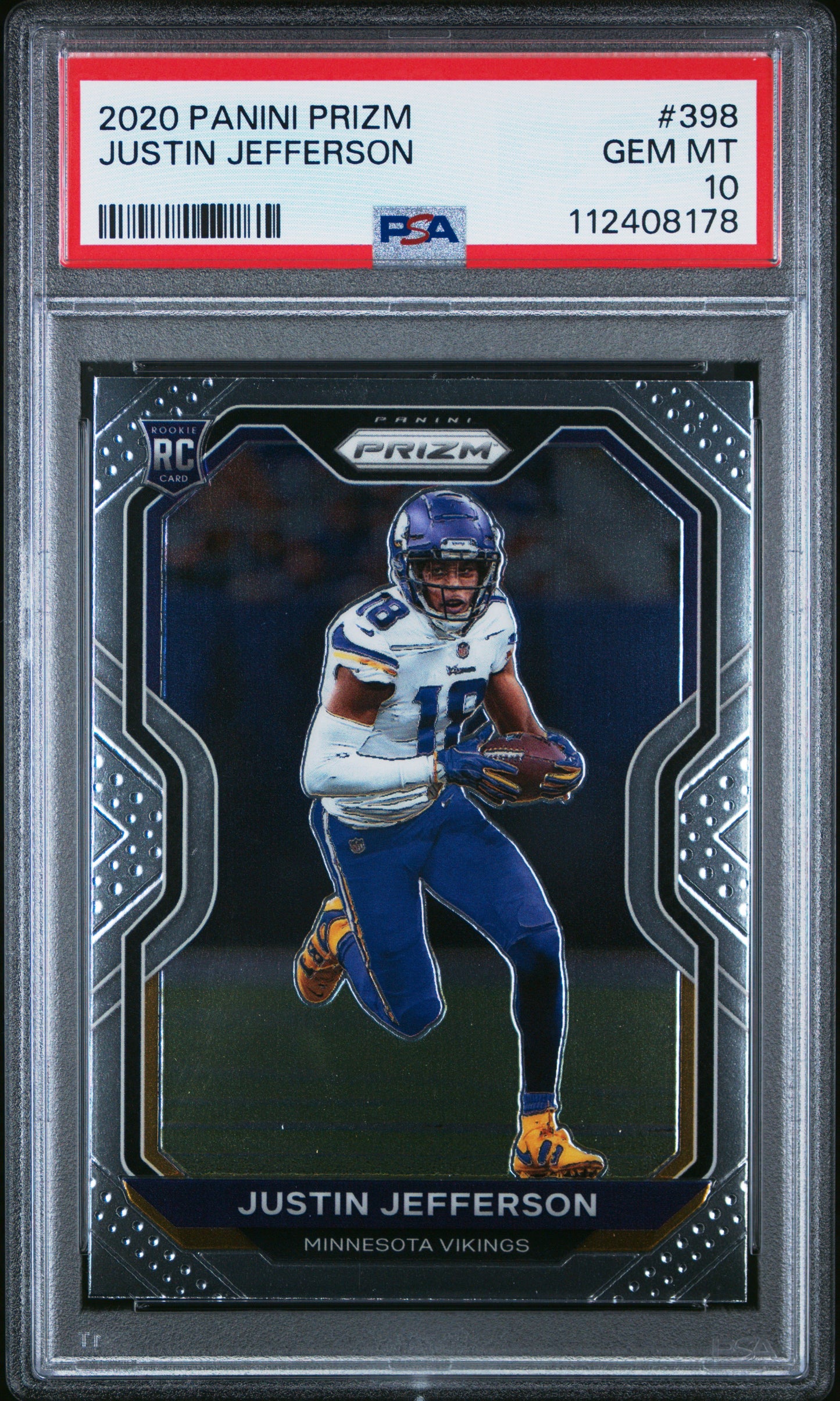2020 Panini Prizm #398 Justin Jefferson PSA 10