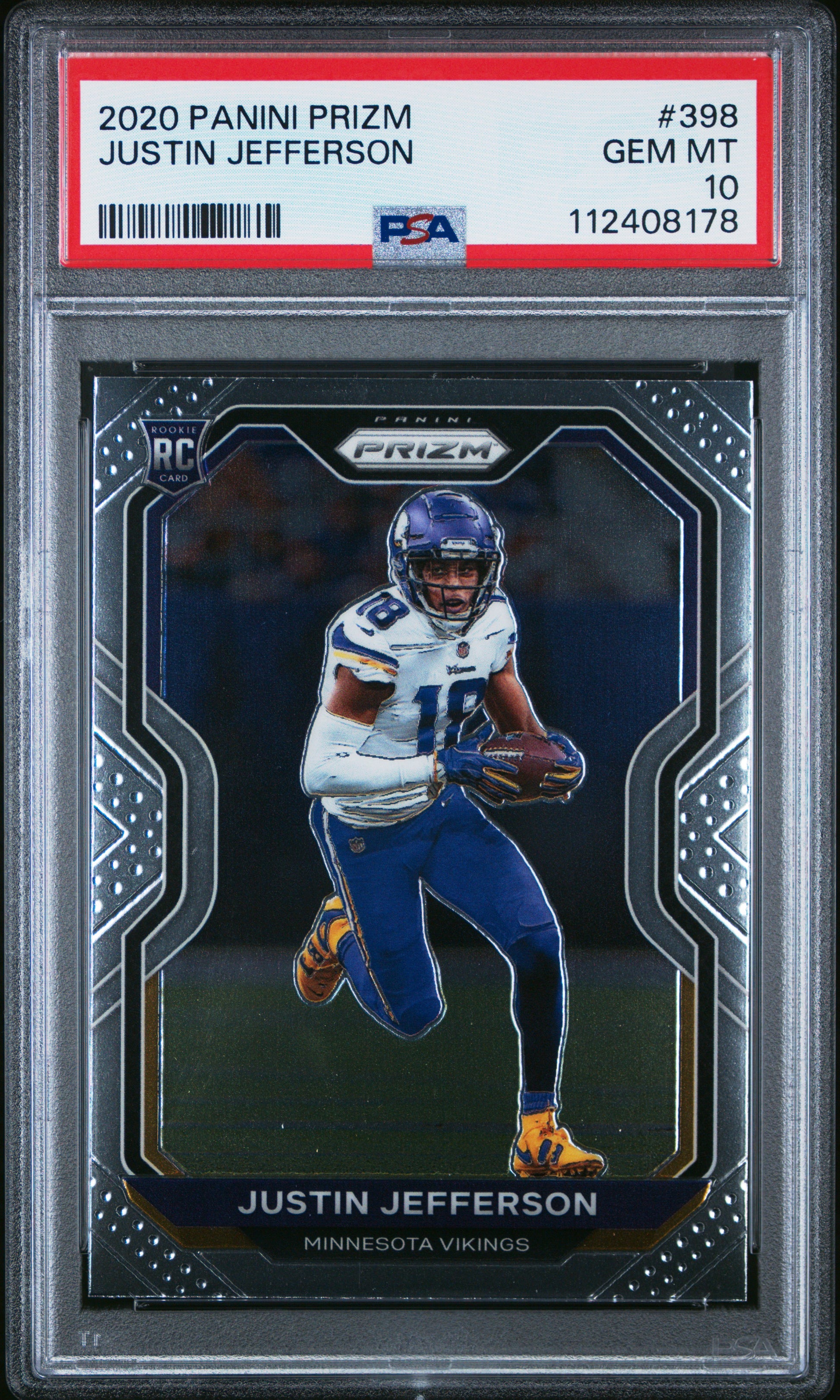 2020 Panini Prizm #398 Justin Jefferson PSA 10