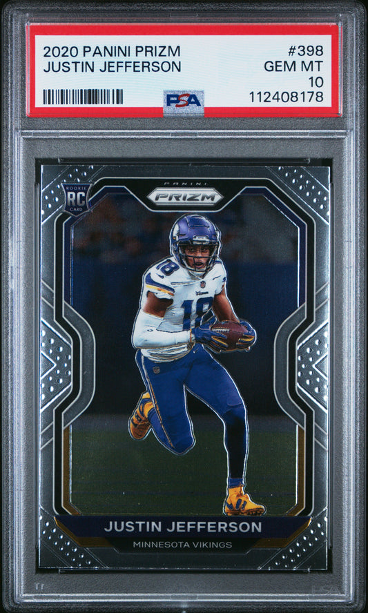 2020 Panini Prizm #398 Justin Jefferson PSA 10