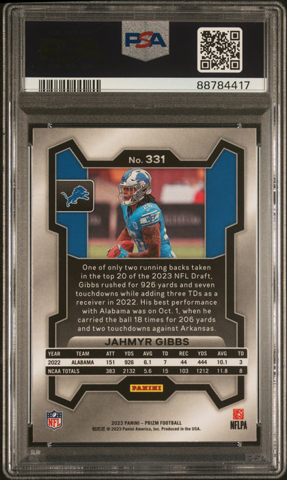 2023 Panini Prizm #331 Jahmyr Gibbs PSA 10