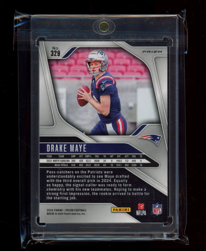 2024 Panini Prizm #329 Drake Maye Green Wave