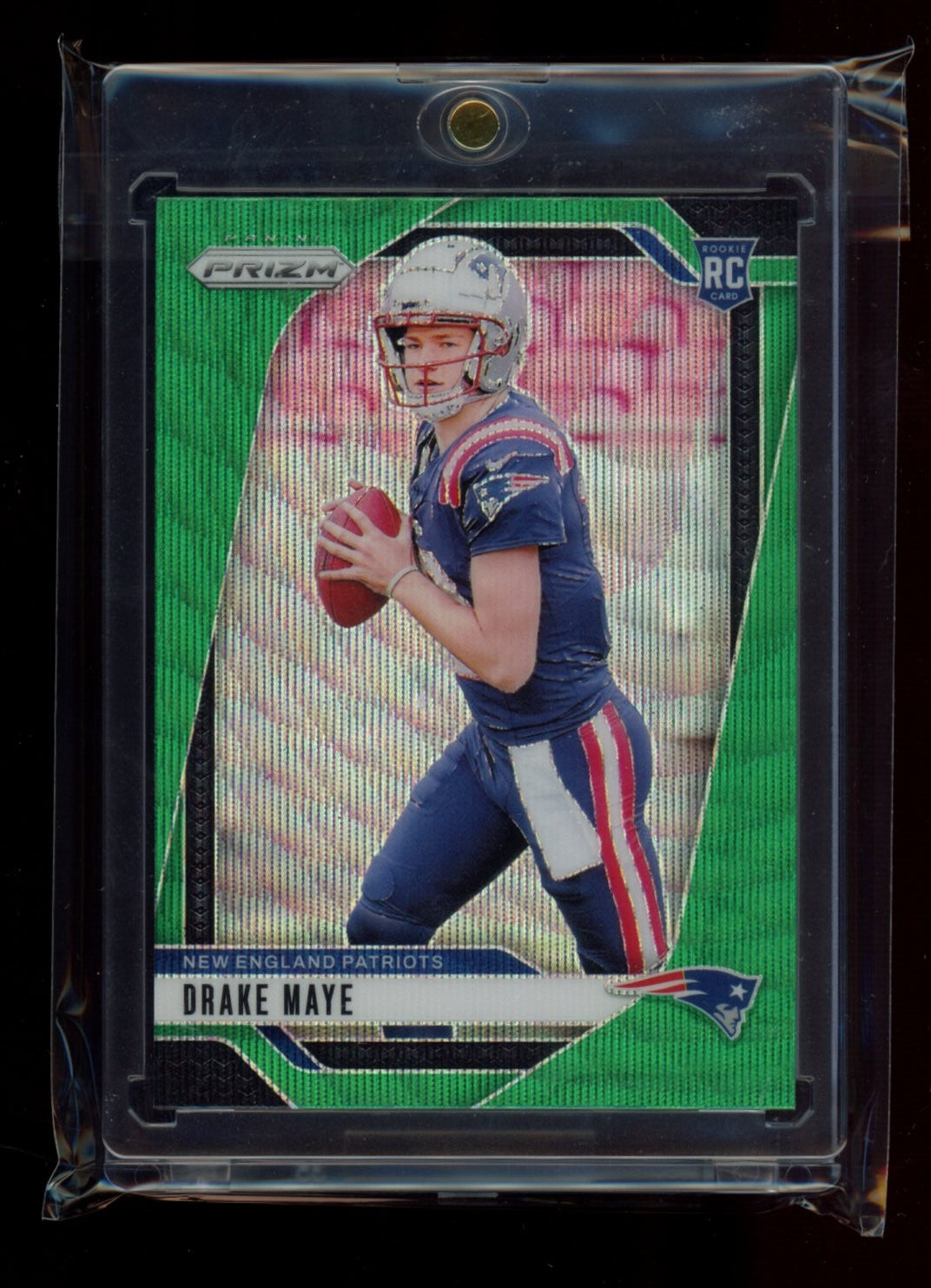 2024 Panini Prizm #329 Drake Maye Green Wave