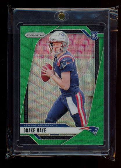 2024 Panini Prizm #329 Drake Maye Green Wave