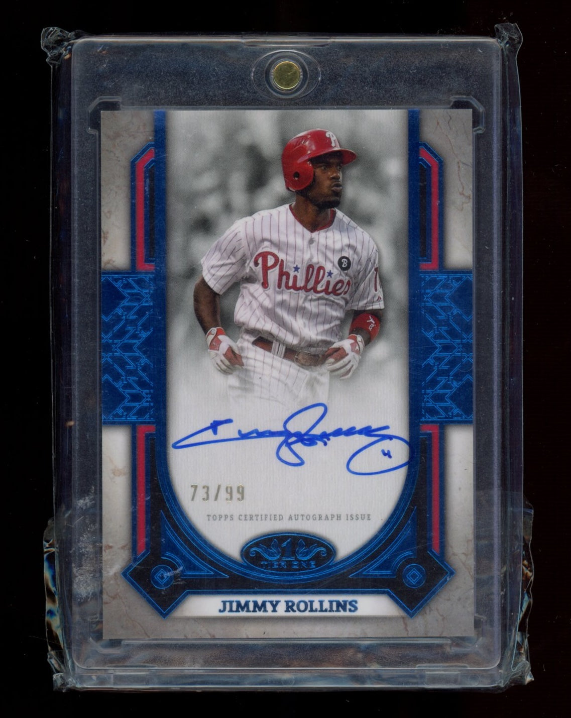 2024 Topps Tier One #PPA-JR Jimmy Rollins Performers Auto Blue #/99