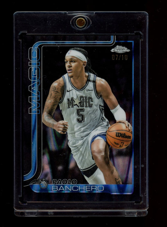 2025-26 Topps Chrome #140 Paolo Banchero Black RayWave Refractor #/10