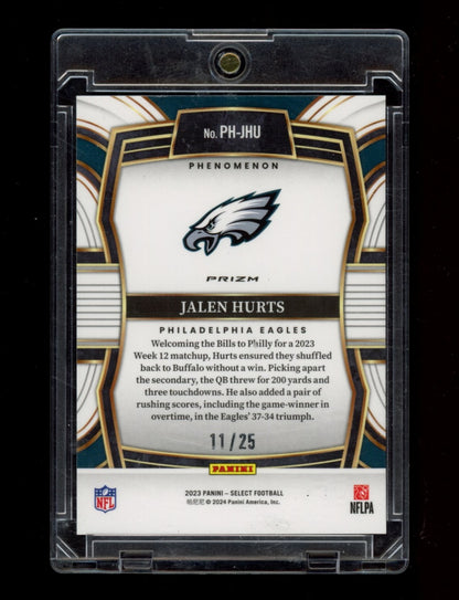 2023 Panini Select #PH-JHU Jalen Hurts Phenomenon Tie-Dye Prizm #/25