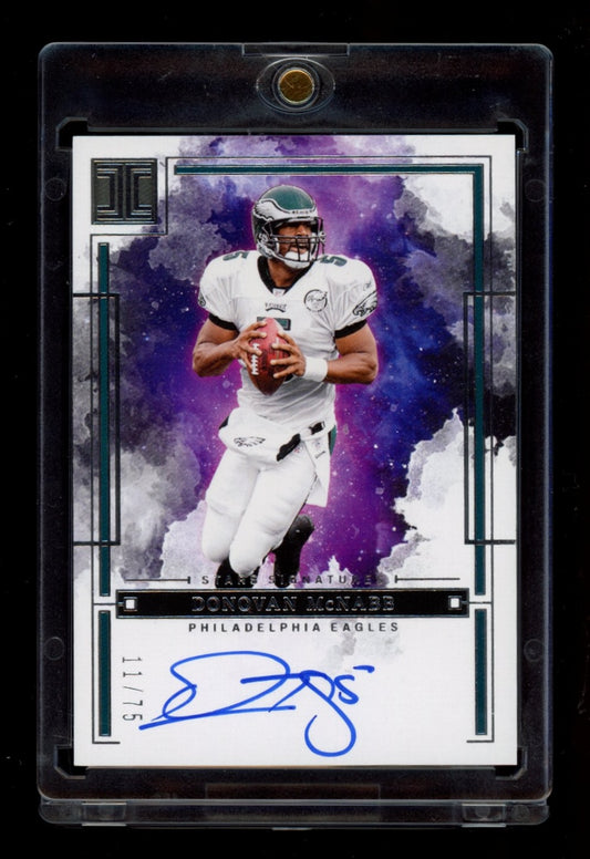 2025 Panini Impeccable #ISS-DMB Donovan McNabb Impeccable Stars Signatures #/75
