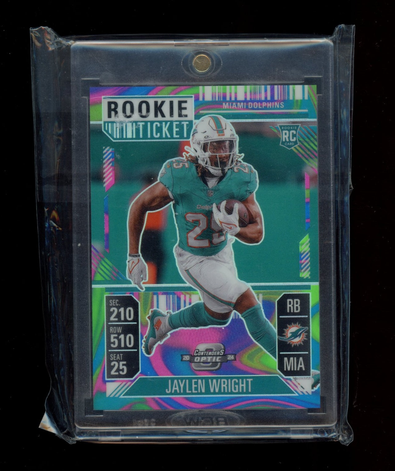 2024 Panini Contenders Optic #76 Jaylen Wright Neon Marble #/4