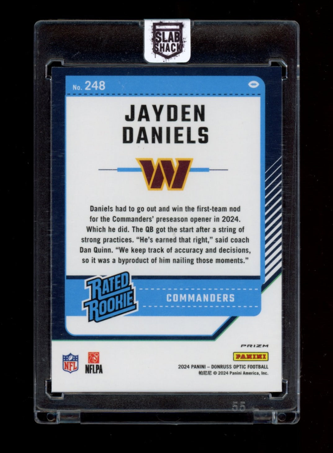2024 Donruss Optic #248 Jayden Daniels Holo