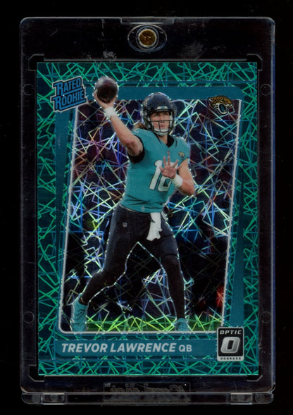 2021 Donruss Optic #201 Trevor Lawrence Green Velocity