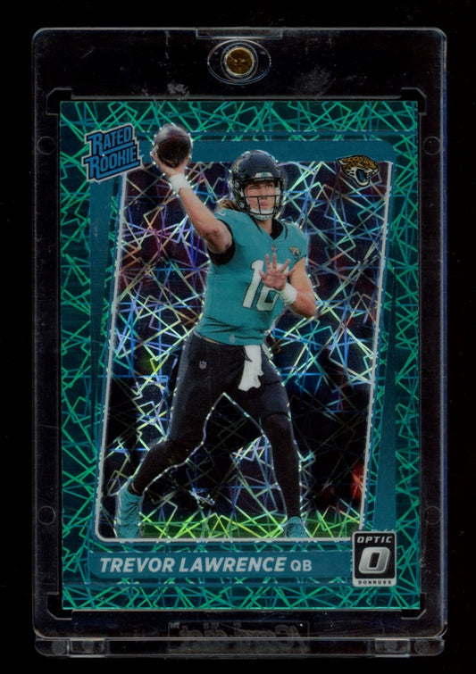 2021 Donruss Optic #201 Trevor Lawrence Green Velocity