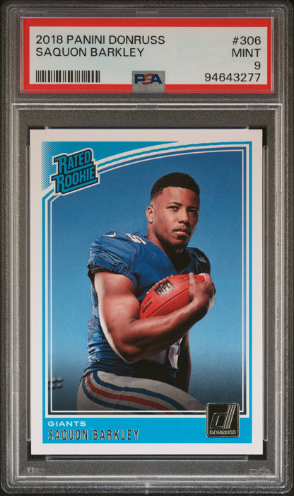 2018 Panini Donruss #306 Saquon Barkley PSA 9