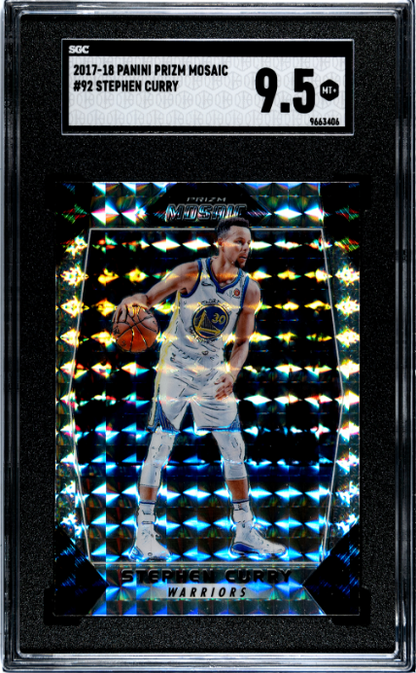 2017-18 Panini Prizm Mosaic #92 Stephen Curry SGC 9.5