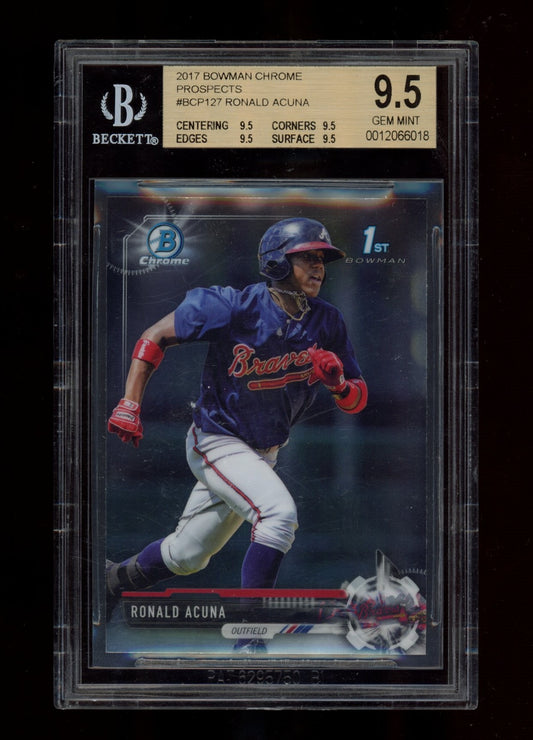 2017 Bowman Chrome Prospects #BCP127 Ronald Acuna BGS 9.5