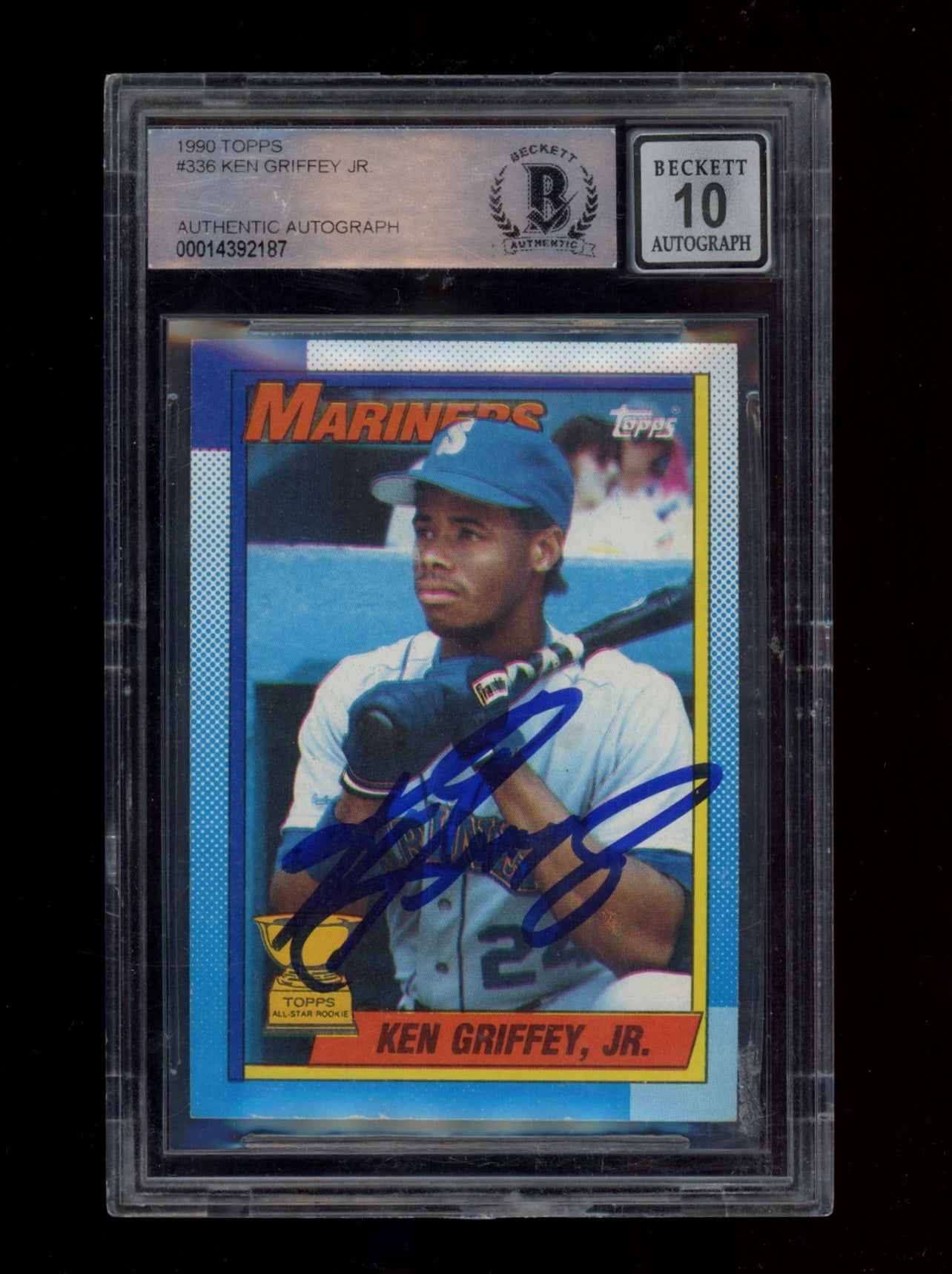 1990 Topps #336 Ken Griffey Jr. On Card Autograph BGS 10 Auto